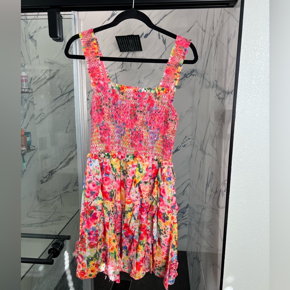 Alice and Olivia garden floral dress, size 8, new with tags